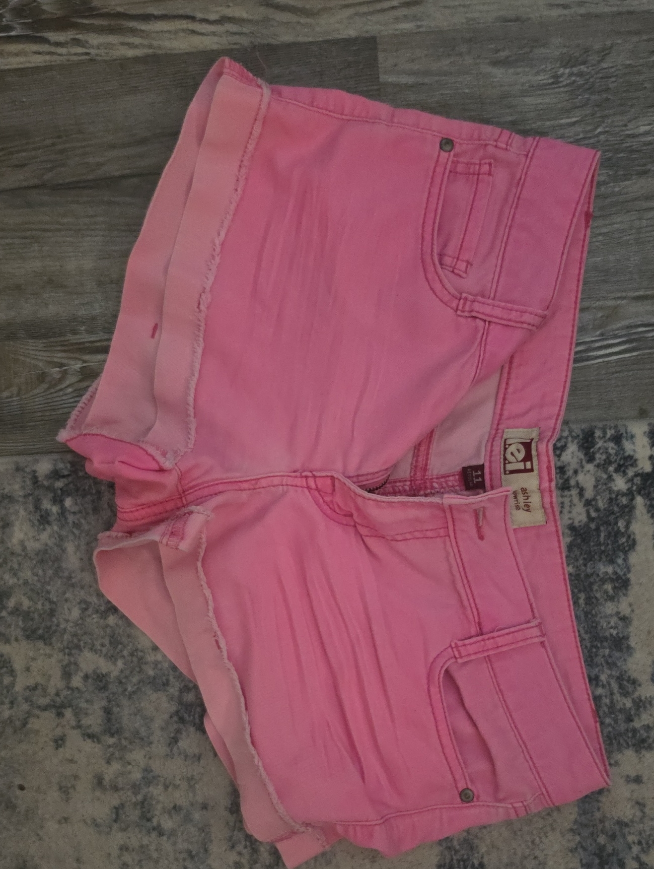 Lei Ashley Lowrise Pink Denim Cutoff Shorts